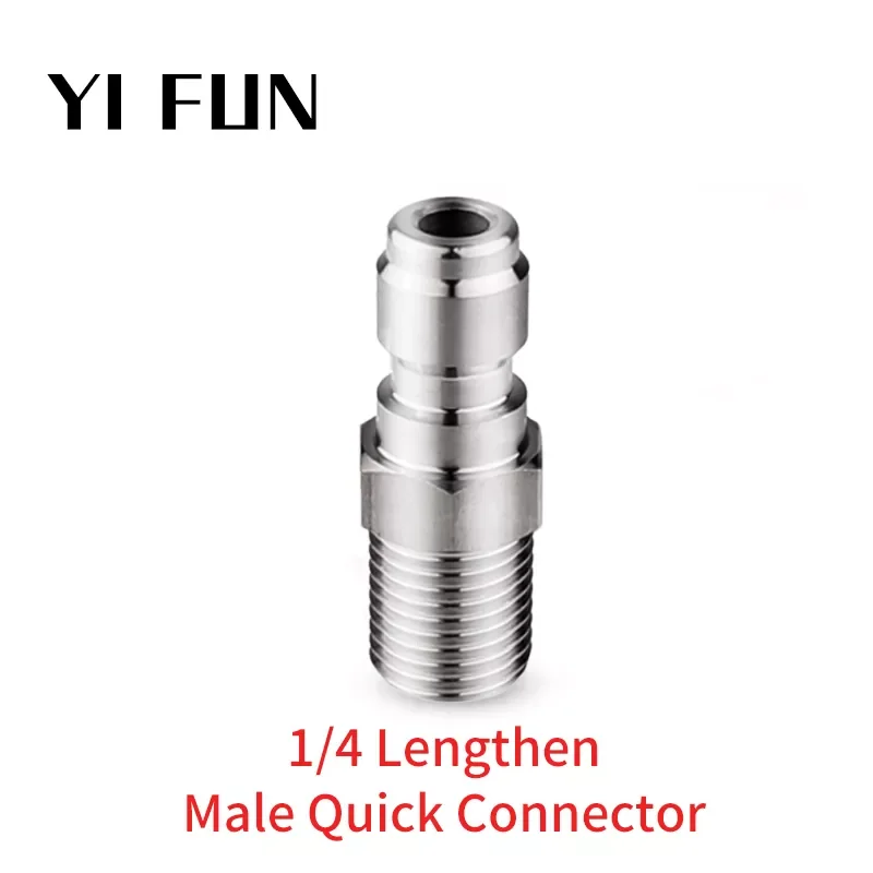 

NEW2023 High Pressure Washer Car Washer Snow Foam Lance Foam Nozzle Adapter Connector 1/4" Quick Release Plug Fitting + G1/