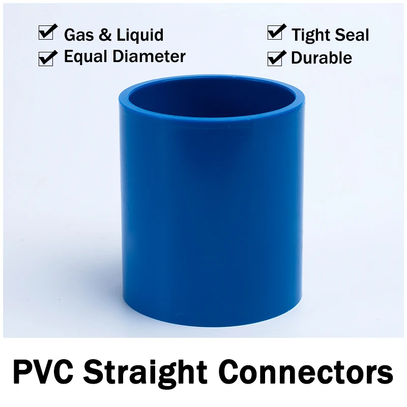 

20~200mm PVC Equal Diameter Straight Connectors Water Pipe Garden Irrigation Water Pipe Connector Aquarium Adapte