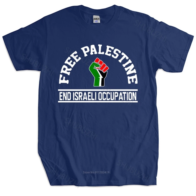 

Men Cotton T Shirt Summer Brand Tshirt T SHIRT FREE PALESTINE GAZA Palastina ARAFAT Top Tees Mens Tshirt