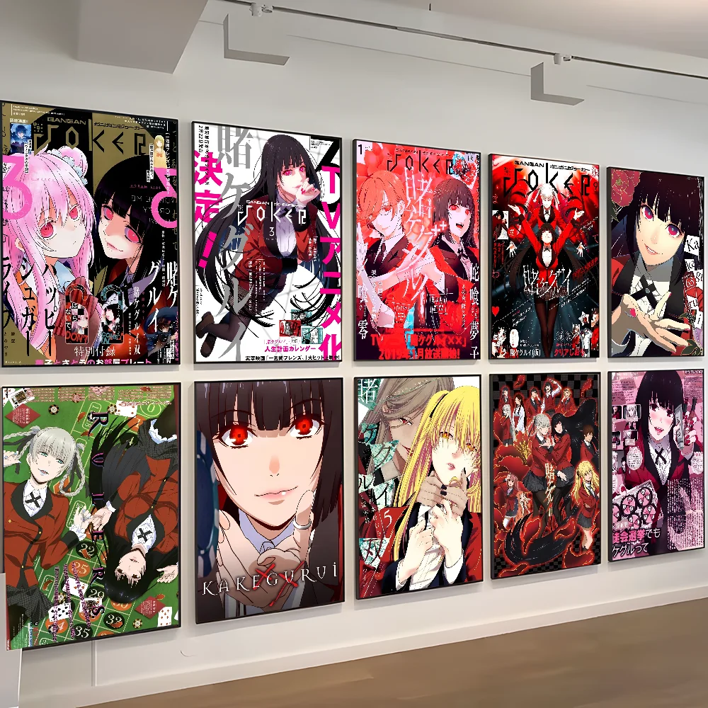 K-kakegurui Y-yumeko J-jabami Diy Липкий Постер Белая Бумага Высококачественный Цифровой Принт
