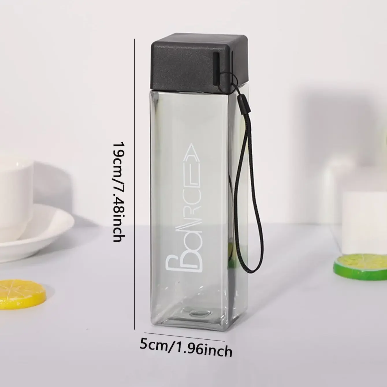 1 Шт. Портативная Креативная Пластиковая Бутылка Для Воды Квадратная