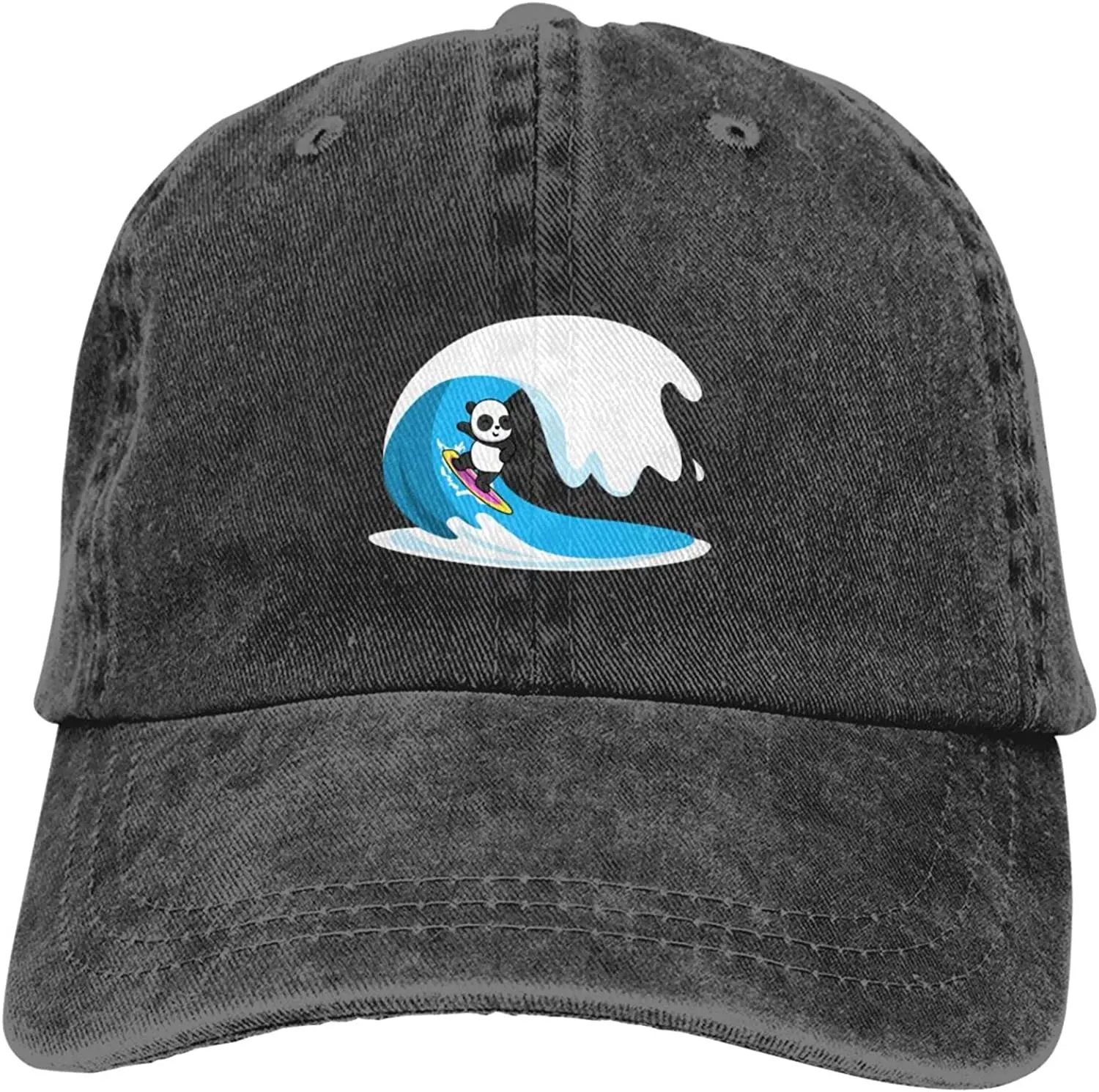 

Симпатичные панды серфинг бейсболки унисекс ковбойская шляпа Женская винтажная Регулируемая мода