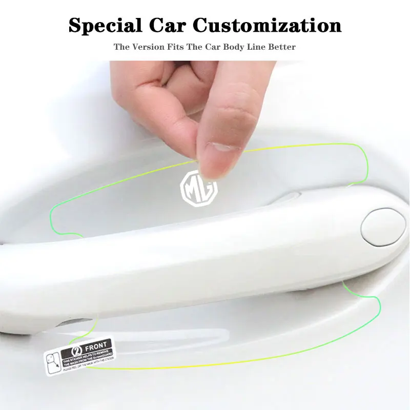 

8 шт./компл. наклейки для стайлинга автомобиля против царапин для Peugeot 3008, логотип, защитная пленка для ручки автомобиля, прозрачные наклейки ...