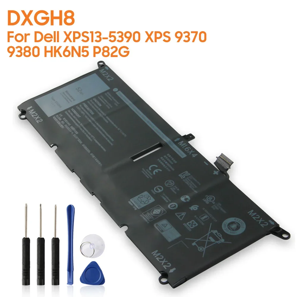 Сменная батарея DXGH8 для Dell XPS13-5390 XPS 9370 9380 HK6N5 P82G новая перезаряжаемая 50 Втч
