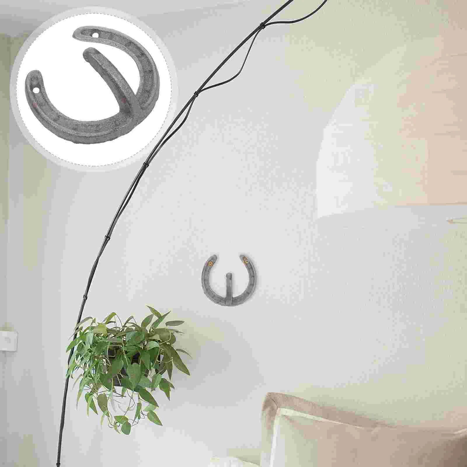 

Wall Hook Hooks Coat Hanger Iron Horseshoe Hanging Hat Cast Storage Horse Decor Rack Vintage Organizer Holder Towel Decorative