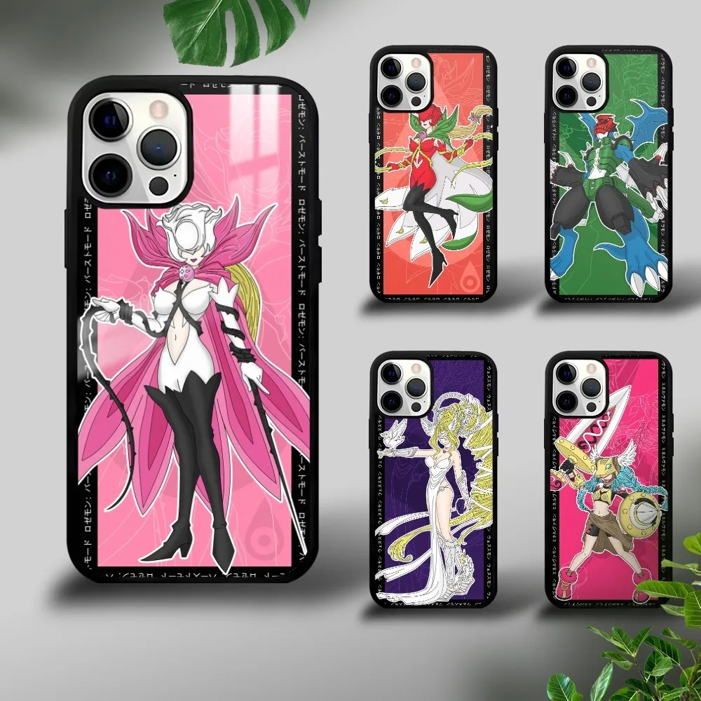 R-Rosemon D-Digimon Phone Case For iPhone 16 15 14 13 12 11 Pro Xs Max Mini Plus Celulares Hard Funda Dropshipping