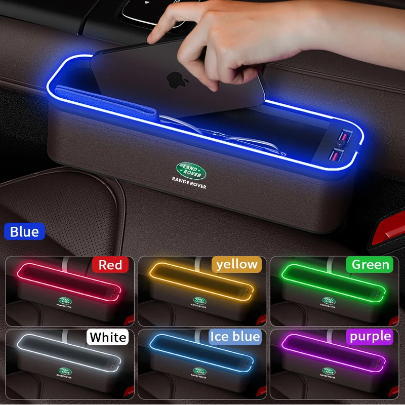 

For Range Rover Discovery 3 4 Executive Evoque Defender Freelander 2018 Car Seat Gap Storage Box Leather Storage Box Accessories
