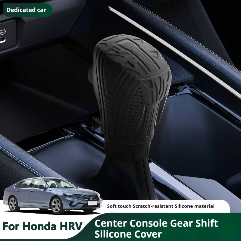 Фото Для автомобиля Honda HRV, силиконовый чехол для автоматической ручки переключения передач, безвкусный противоскользящий защитный чехол для ручки переключения передач, воротники переключения передач №2