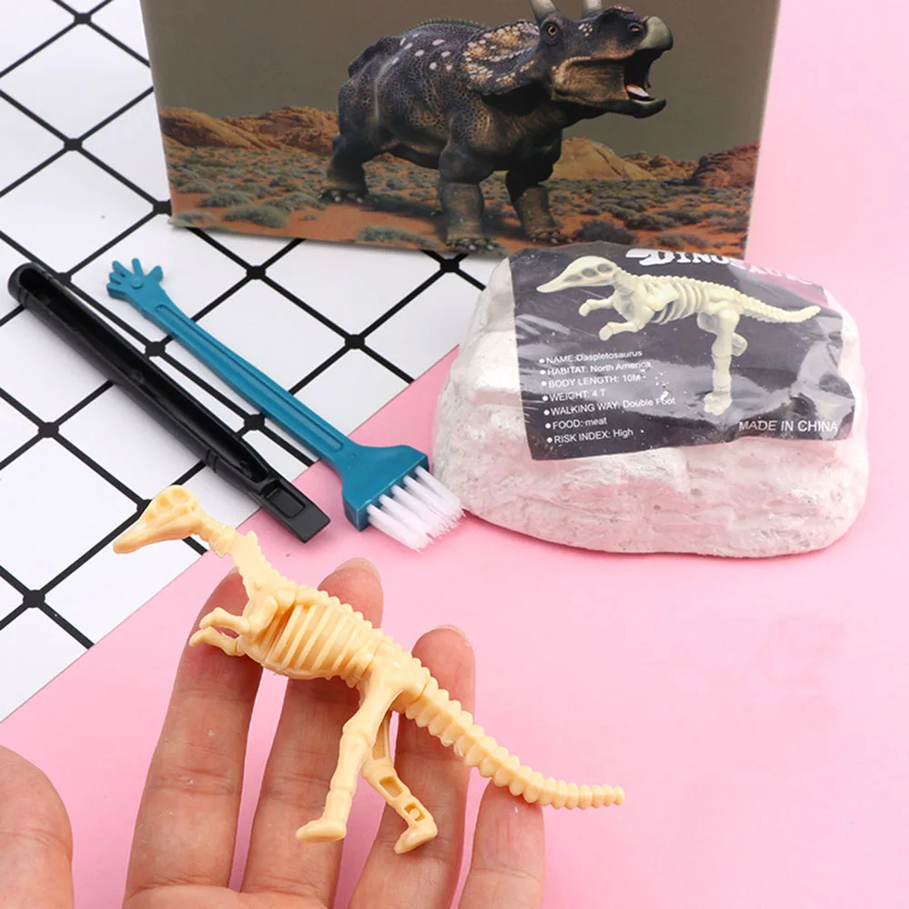 

Digging Dinosaur Set Child Archeological Excavation Fossil Toy Puzzle Assembly Skeleton Ornaments Kids Party Favors Prizes Gift