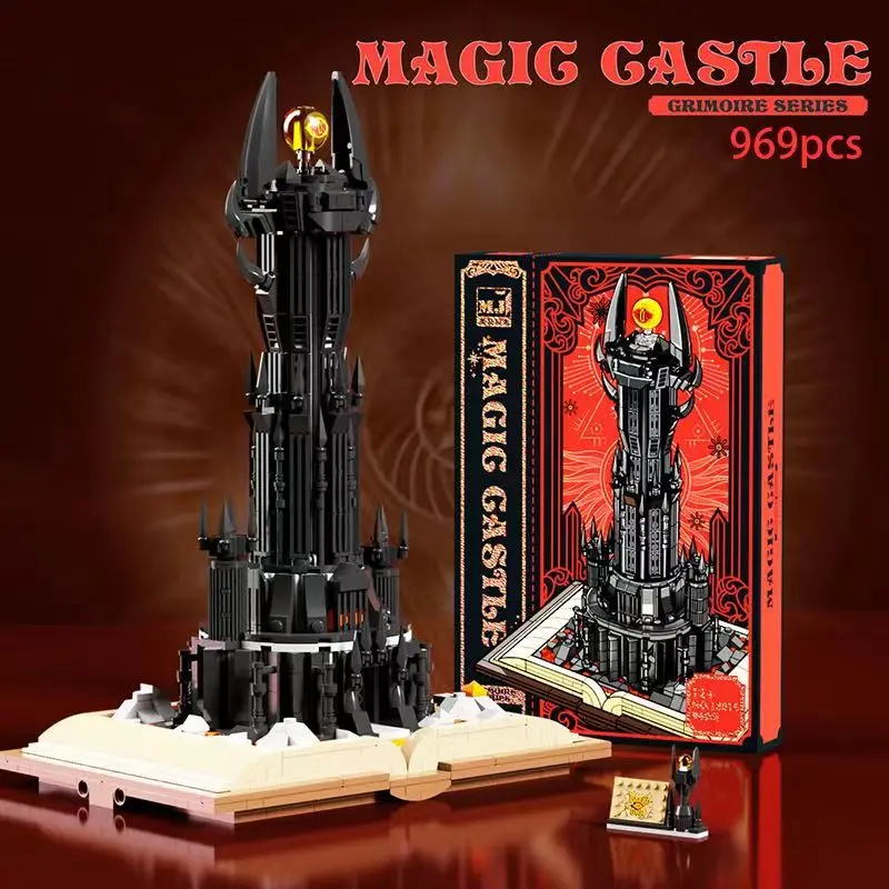 

Новинка, креативная модель 10237 года MOC Dark Tower LOTR, волшебные книги, модель дома, строительные блоки, сборные кирпичи, игрушка для детей с видом на улицу, подарки