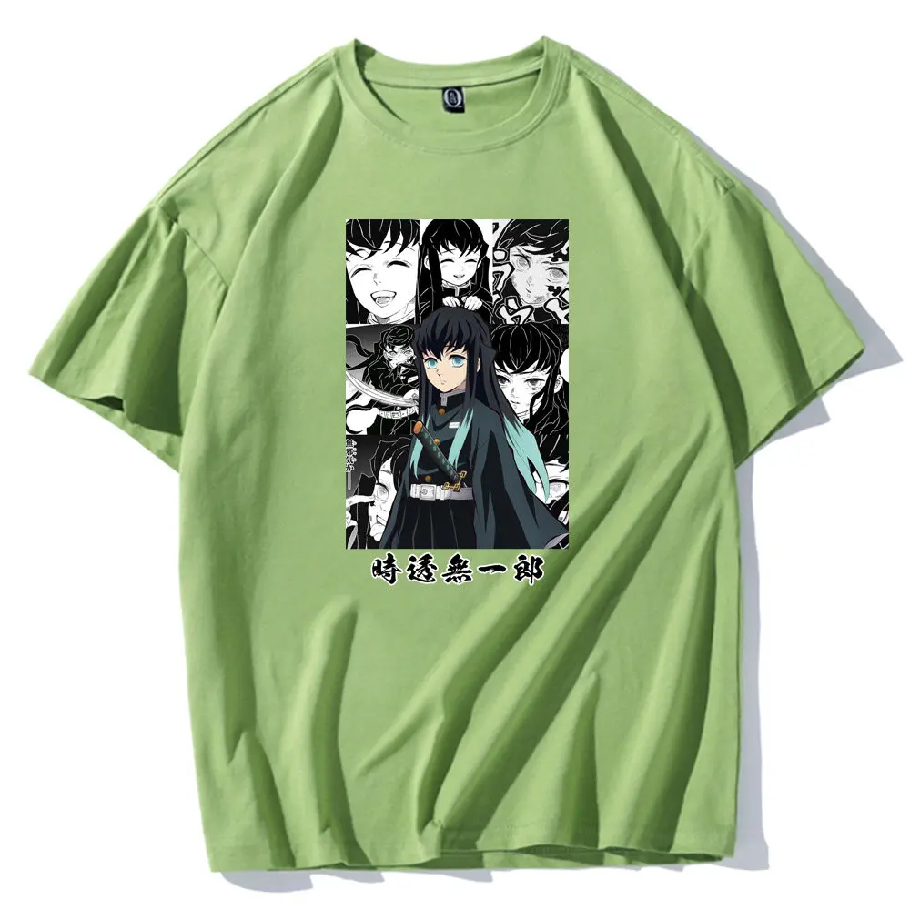 Многослойная футболка с демоном Tokitou Muichirou принтом в стиле аниме повседневная