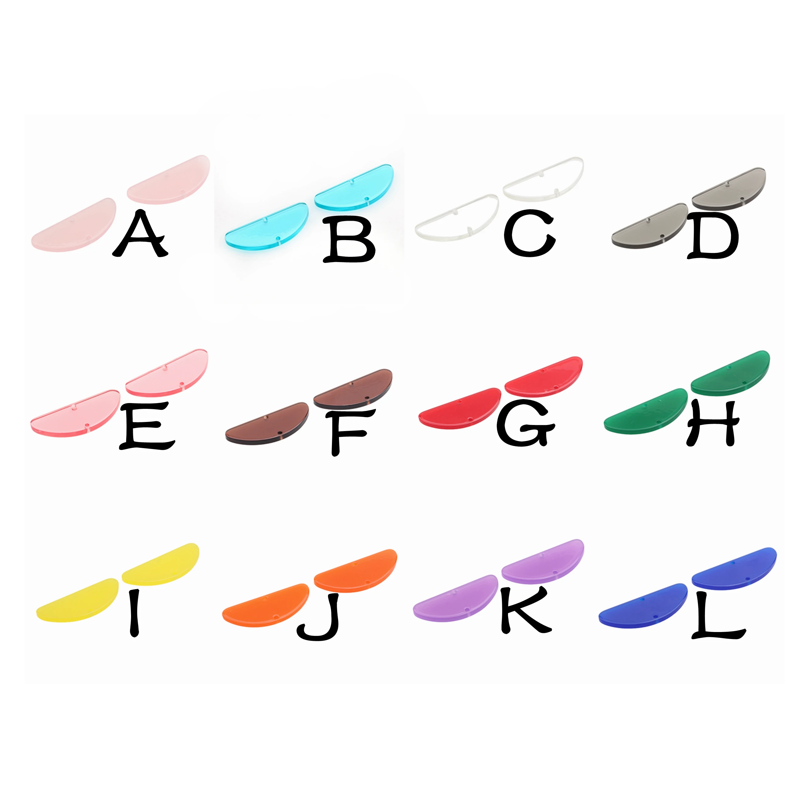 12 шт. акриловые полукруглые соединители ярких цветов детали для сережек