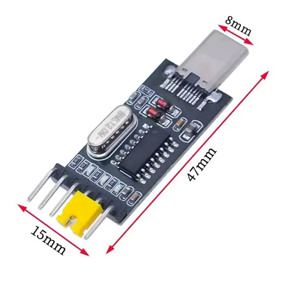 Фото Конвертер USB-C Type-C «папа» и «мама» в TTL Модуль UART STC Последовательный программатор CH340G CH340 Адаптер 3,3 В 5 В Замена PL-2303 №3