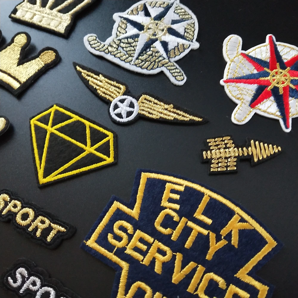 26 стилей золотые алмазные нашивки с короной наклейки сделай сам патчи для утюга