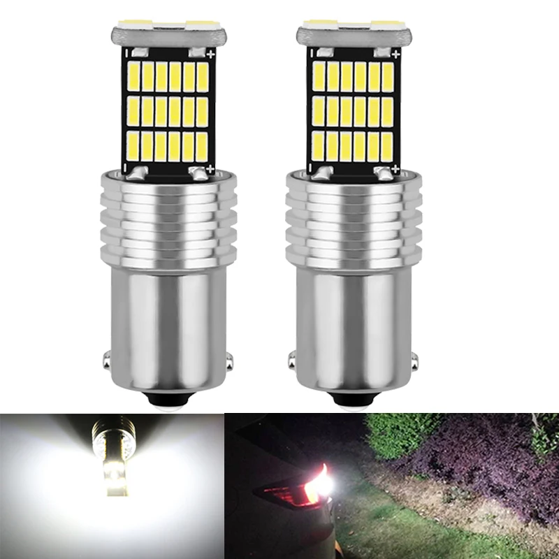 

2 PCS Car LED Bulb P21/5W 1156 BA15S 1157 BAY15D Turn Signal Light 12V CANBUS 7000K White Auto Reverse Stop Brake Back Lamps
