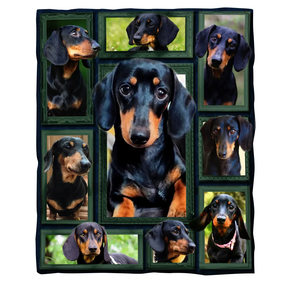 

Dachshund Fleece Blanket 3D full printed Wearable Blanket Adults/kids flannel Blanket Sherpa Blanket Drop Shippng