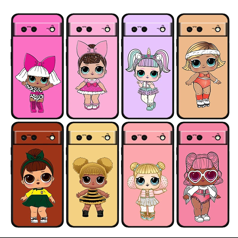 

Love L.O.L. SURPRISE Dolls Shockproof Cover for Google Pixel 7 6 Pro 6a 5 5a 4 4a XL 5G Black Phone Case Shell TPU Coque Cover