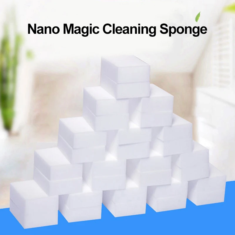 Home 100 Pcs/lot Melamine Sponge Magic Sponge Eraser For Kitchen Office Bathroom Melamine Cleaner Cleaning Sponge 100X60X20MM