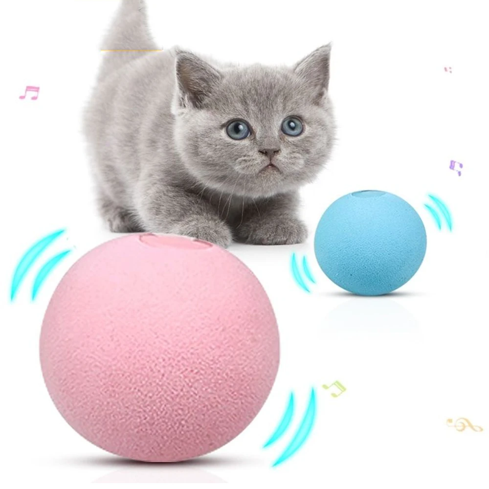 

Smart Cat Toys Interactive Ball Smart Touch Bird Frog Cricket Sound Balls Pets Chewing Playing Toy Catnip Cat Training Supplies