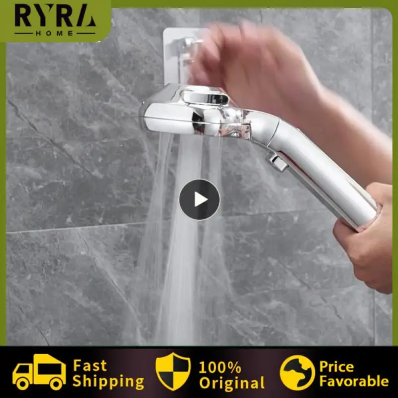 

4 Modes High Pressure Shower Head With Switch On Off Button Sprayer Water Saving Adjustable Shower Nozzle For Bathroom