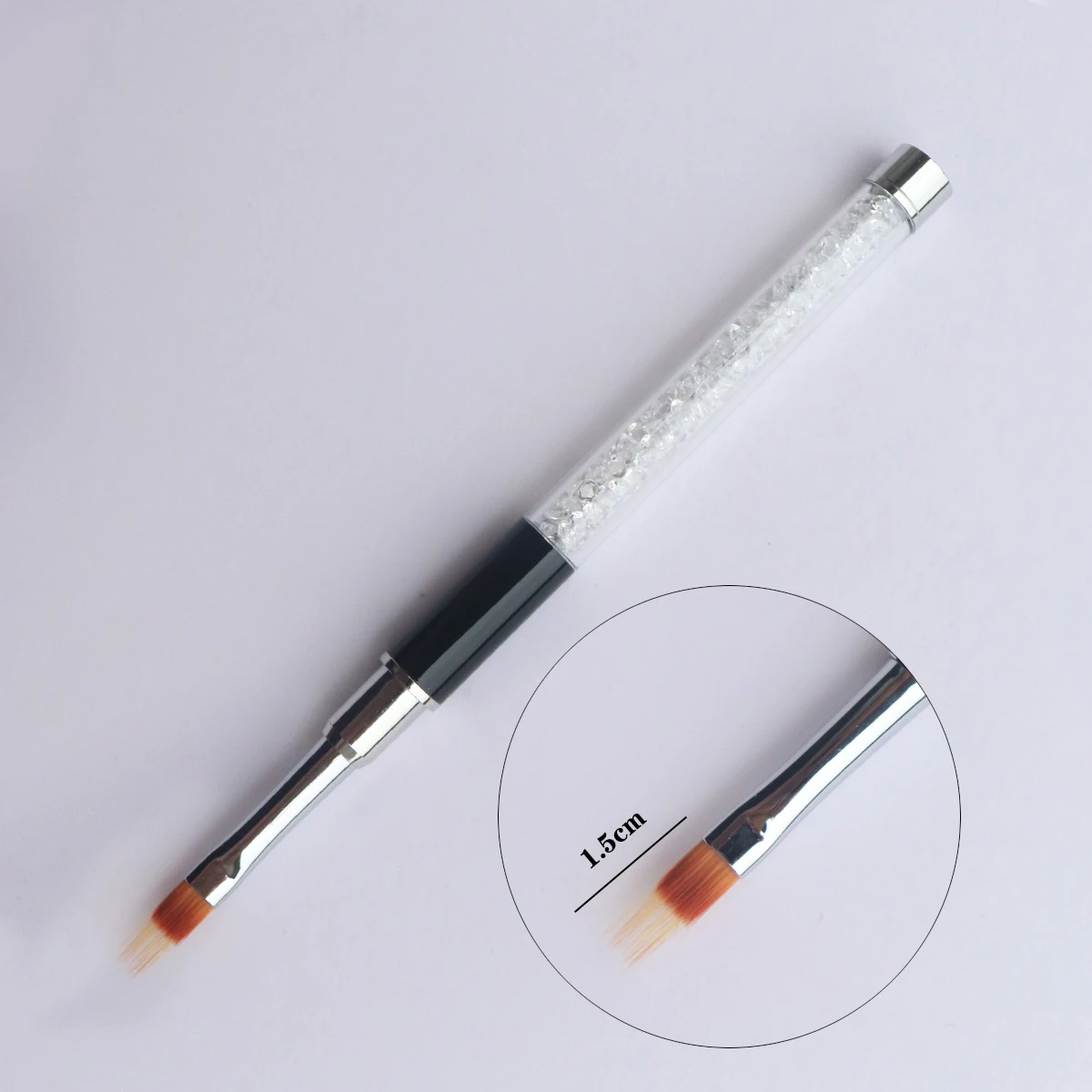 1pc Ombre Nail Brush Nail Art Painting Pen Brush UV Gel Polish Gradient Color Rhinestone Crystal Acrylic Nail Drawing Pen