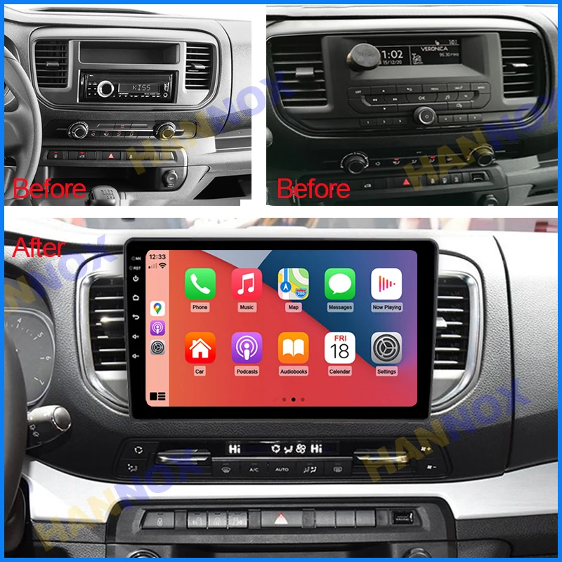 Автомагнитола 2 Din 9 дюймов Android мультимедиа стерео GPS-плеер рамка для Citroen Jumpy