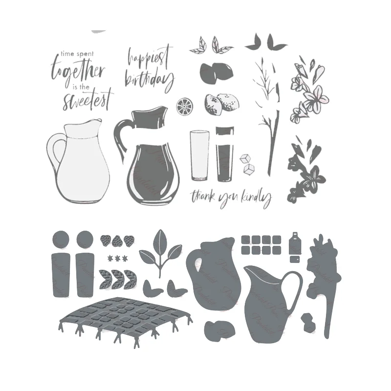 

Time Spent Together Kettle 2023-2024 Annual Catalog Cutting Dies Clear Stamp Scrapbooking Frame Card Craft