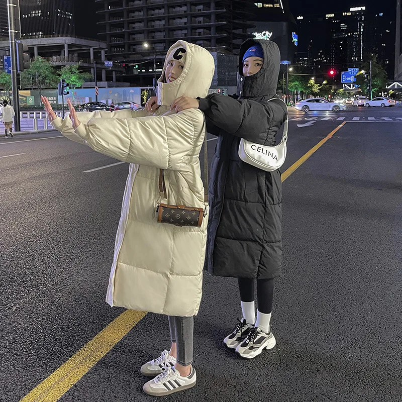 Parkas Women Fashionable Long Loose Padded down Jacket over-the-Knee Padded Jacket Coat for Women Winter Coat Women