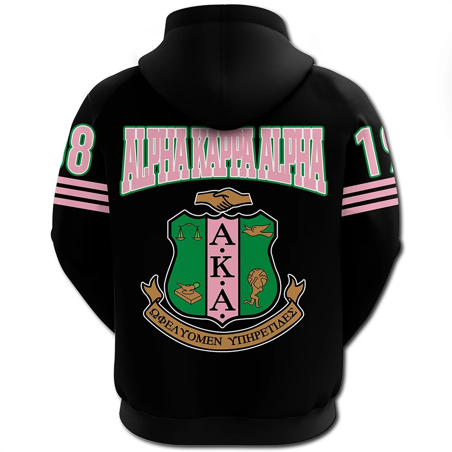 

Alpha Kappa Alpha Fashion printed casual hooded sweatshirt