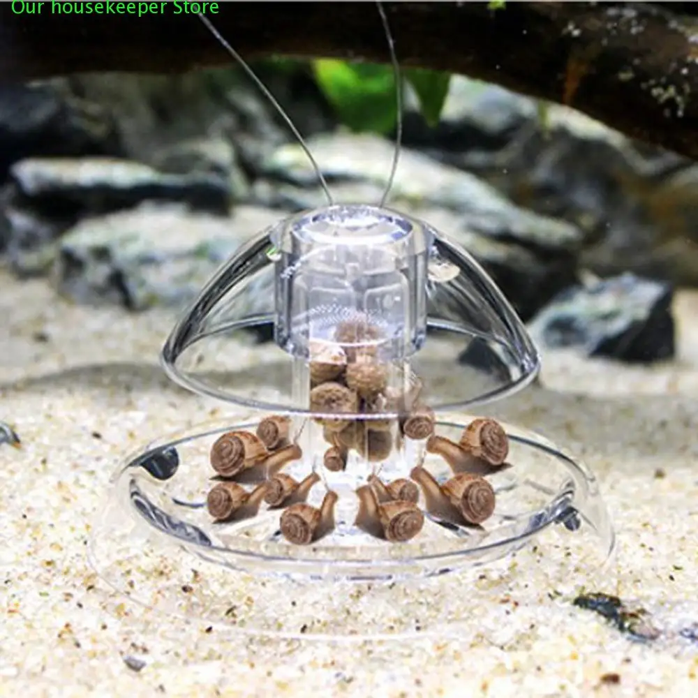 

Aquarium Fish Plant Tank Plastic Clear Snail Trap Catcher Plants Planarian Pest Catch Box Leech Environment Clean Tool New