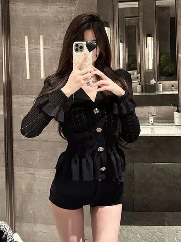 Винтажный элегантный свитер QWEEK во французском стиле женские осенне-зимние