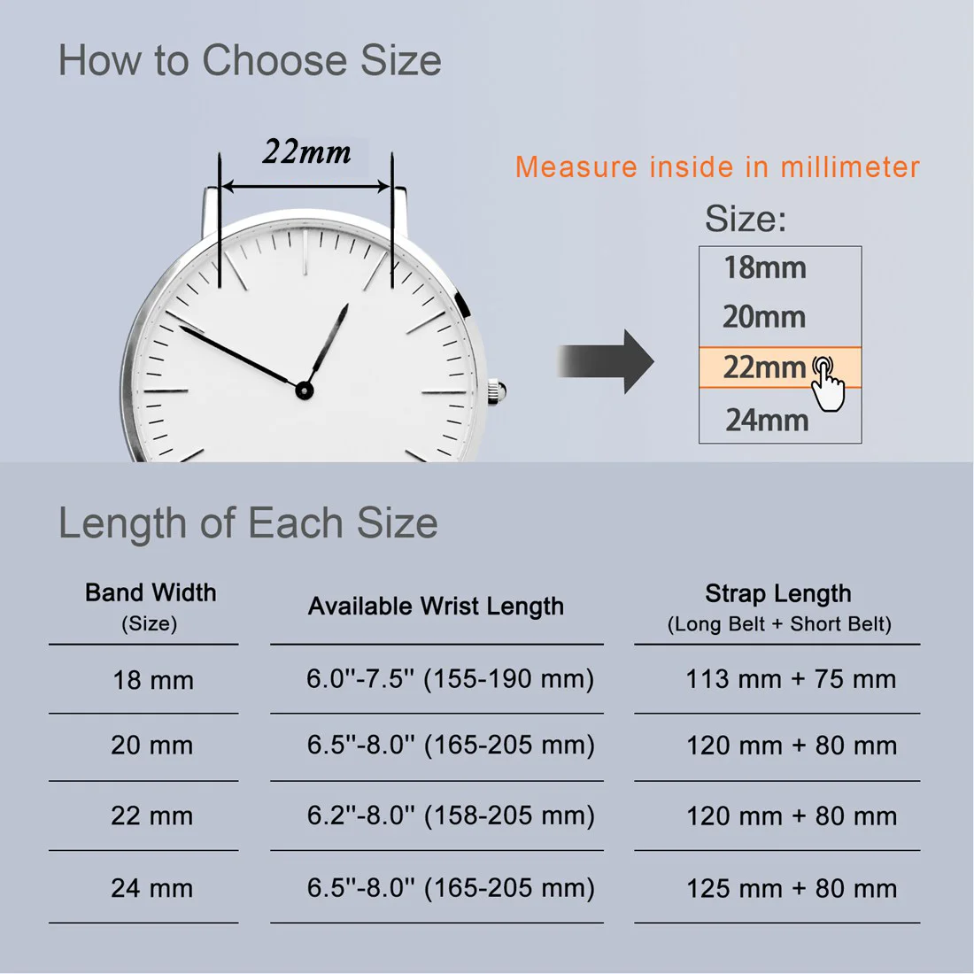 WOCCI Sport Rubber Silicone Watchband 16mm 18mm 20mm 22mm 24mm Black Blue Watch Band Sweat Proof Watch Strap Fit for Summer