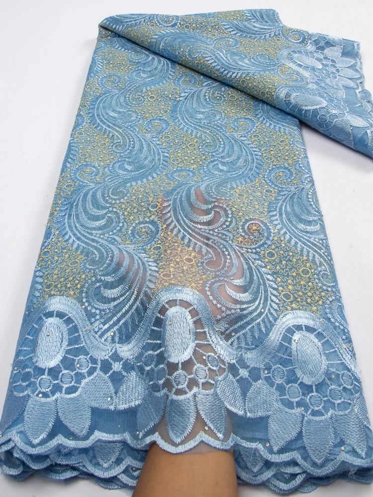 Французская сетчатая кружевная ткань с фотоэлементами Высококачественная