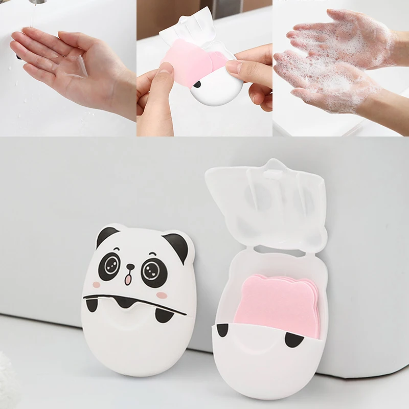 

50pcs Travel Portable Soap Paper Disposable Soap Hand Soap Cleaner Bath Washing Hands Clean Scented Slice Mini Paper Soap