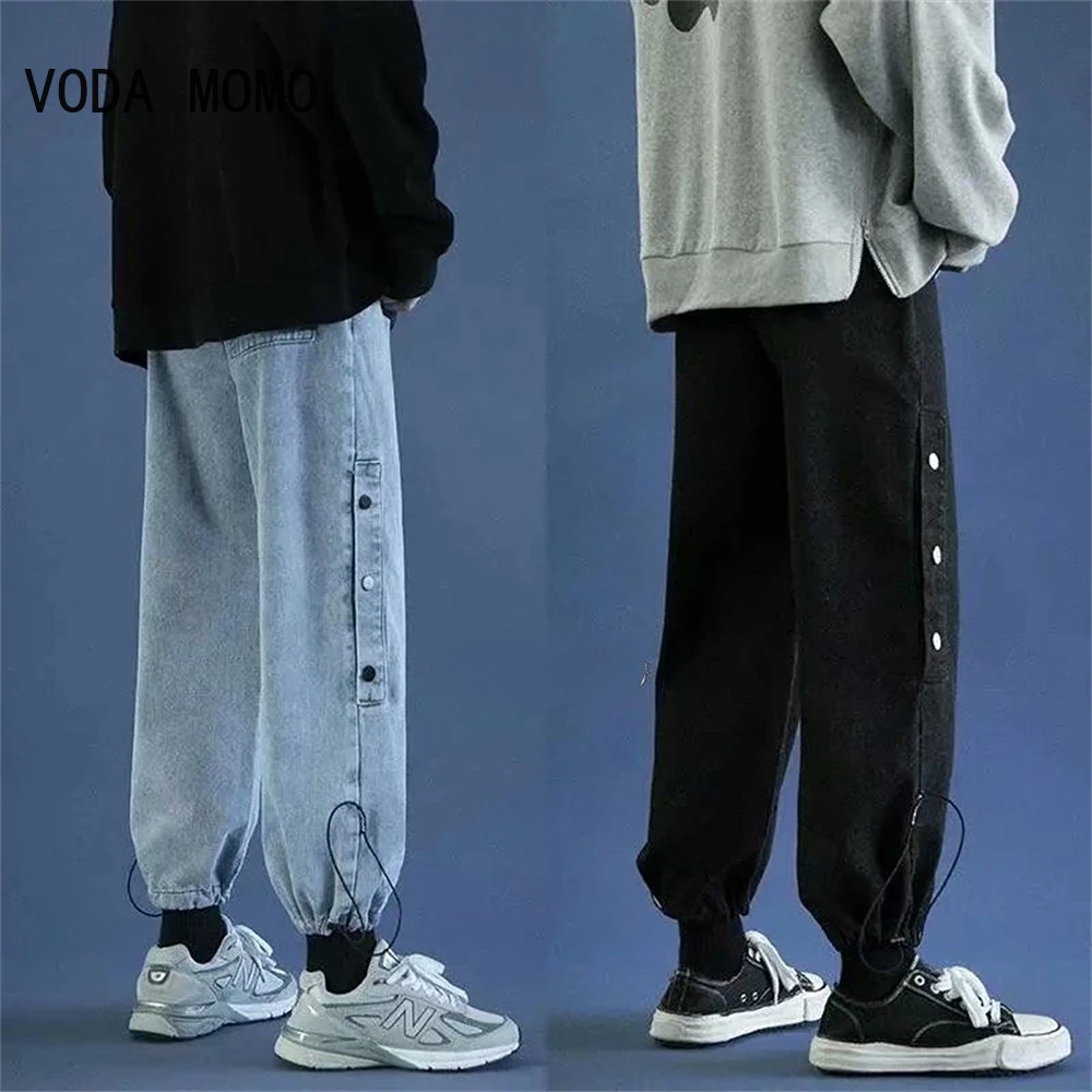 Джинсы-карго мужские с дырками брендовые свободные штаны Повседневная Уличная