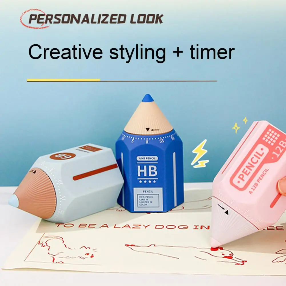 

Reusable Clear Scale Mechanical Movement 3D Pencil Countdown Kitchen Bell Students Supplies Reading Timer Kitchen Timer