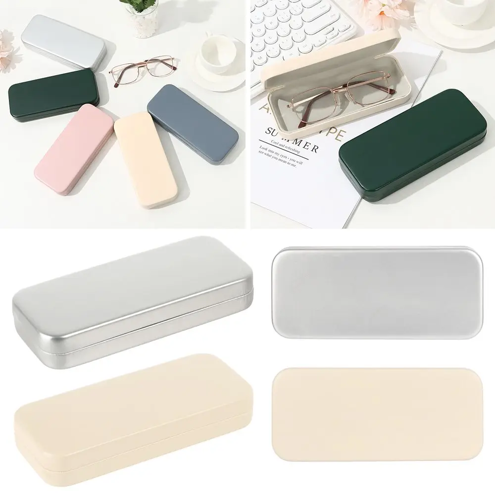 

Anti-Fall Simplicity Compressive Metal Tin Box Glasses Box Case Glasses Storage