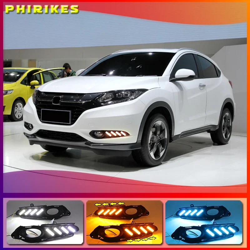 2 шт. для Honda HR-V вариабельности сердечного ритма 2014 2015 2016 2017 2018 DRL Противотуманные