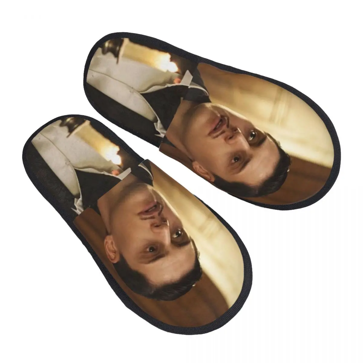 

Evan Peters Soft Scuff Memory Foam Slippers Women Actor Star Movie Hotel House Shoes