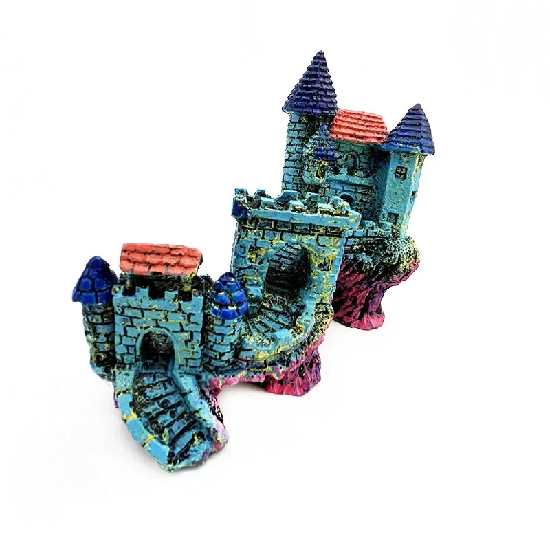 Искусственный Аквариумный Замок Украшение Из Смолы Горная Пещера Водный Пейзаж