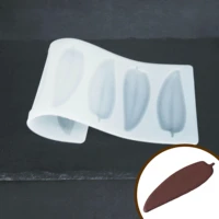 feather shape chocolate transfer sheet silicone mould chocolate stencil mold diy baking decorating tools baking stencil