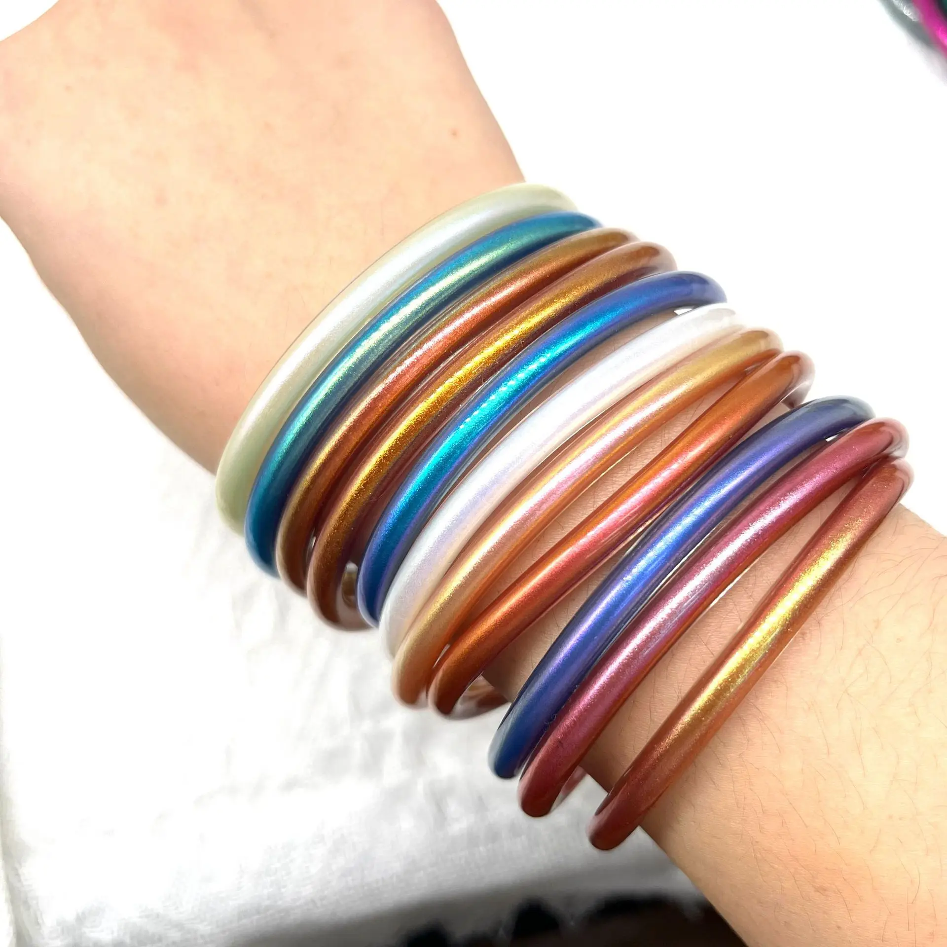 

Shiny Gold Buddhist Rush Jelly Bracelet Fine Charm Lucky Buddha Girl Bracelets Silicone Plastic Glitter Jelly Buddha Bracelet