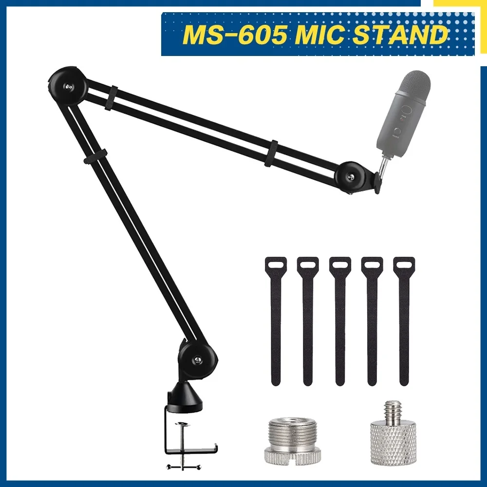 

Go Microphone Boom arm Heavy Duty Stand Adjustable Suspension Scissor Upgraded Mic Stand For Blue Yeti Blue Snowball Bracket