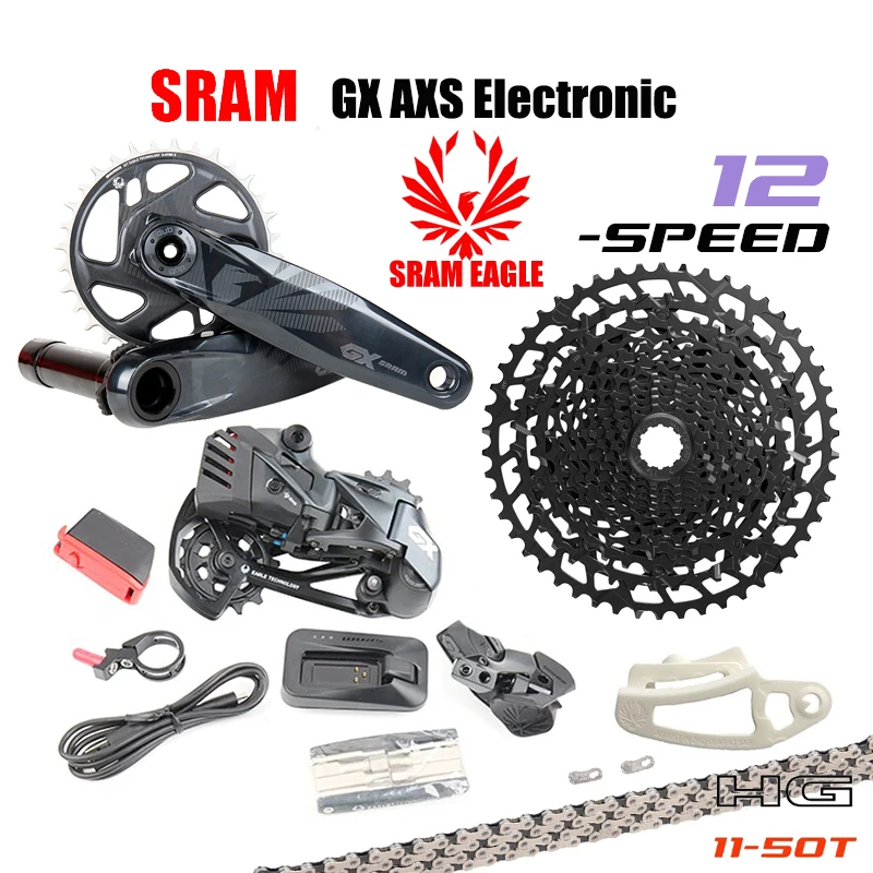 

SRAM GX EAGLE AXS 1x12 Speed DUB Electronic Wireless Derailleur Groupset 11-50T Cassett Boost Crankset Bike Kit Bicycle Part