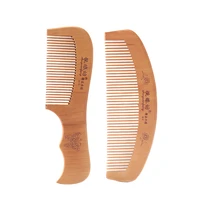2pcsset multifunctional anti static natural peach wood comb hair accessory sandalwood comb classic comb high quality for hair