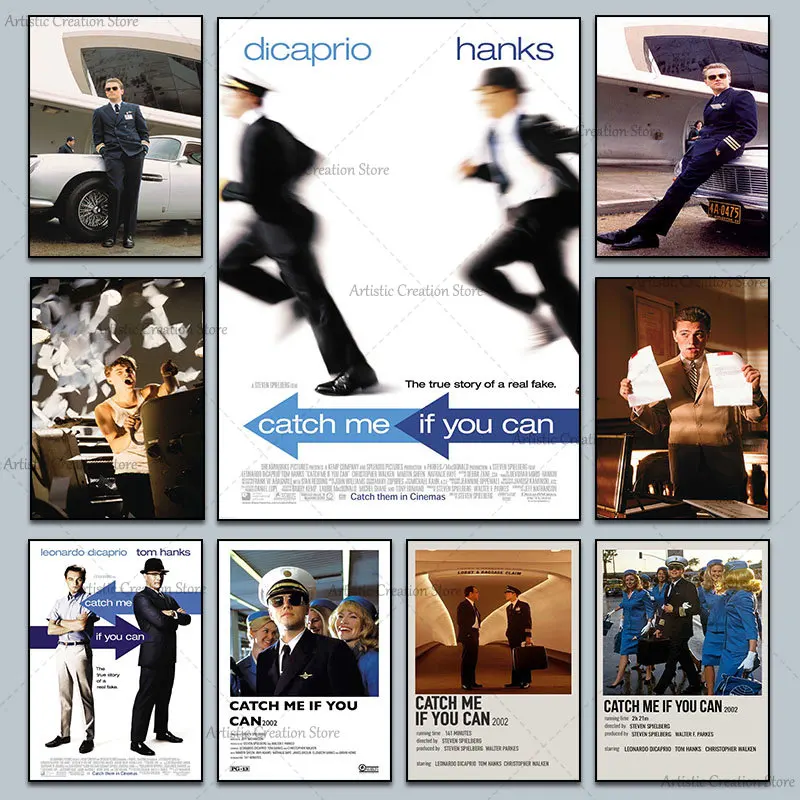 

Картина «Catch Me If You Can» из фильма Леонардо ДиКаприо, художественный плакат на холсте для украшения гостиной, домашняя Настенная картина