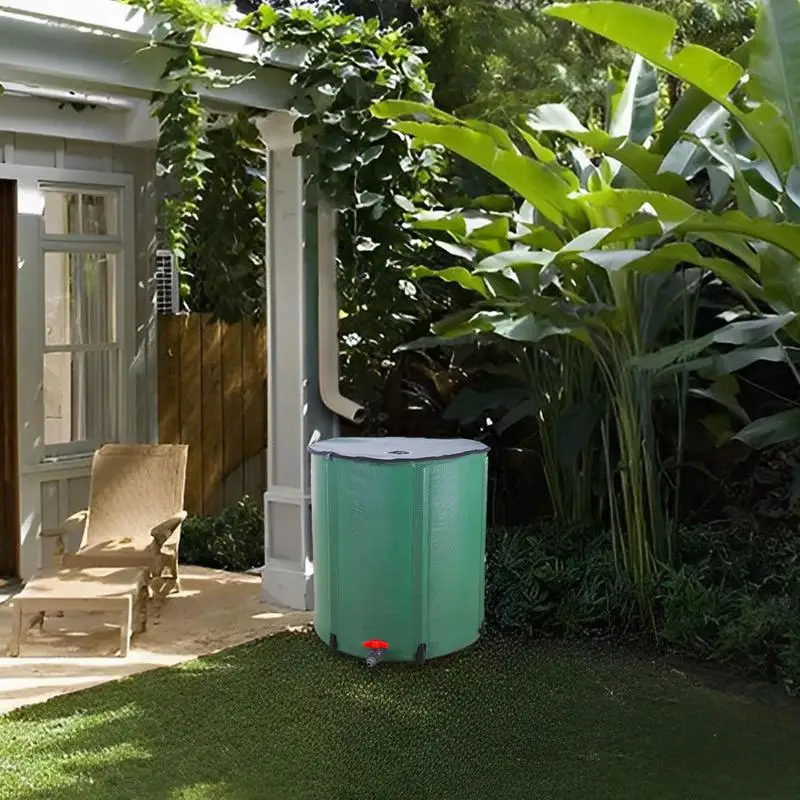 

Big Rain Barrel Portable Garden Rain Water Collector Multifunctional Folding Water Storage Tank With Filter Spigot Overflow Kit
