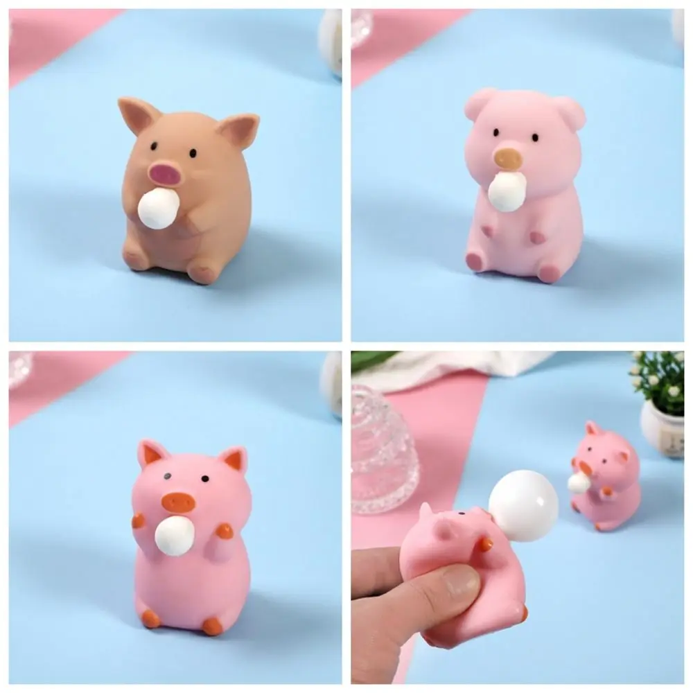 

Animal Pinch Spit Pig Toy Stress Relief Toy Vent Ball PVC Soft Decompression Toy Party Gift