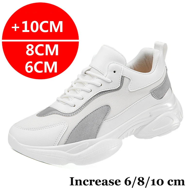 

Men Sneakers Elevator Shoes Breathable Heightening Shoes For Male Hidden Heels Increase 6CM 8CM 10CM Sports Casual Height Shoes