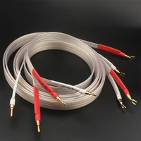 hifi speaker cable occ silver plated hifi audio cables banana y spade connector
